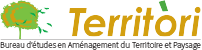 Logo de Territòri, bureau d'études en aménagement du territoire et du paysage